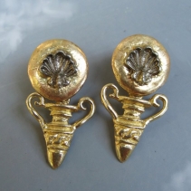 14kt Yellow and White Gold Amphora Earrings