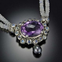 Amethyst and Moonstone Necklace