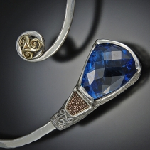 London Blue Topaz, SS/14kt Necklace, SOLD
