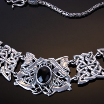Celtic Beard Puller Necklace with Black Onyx