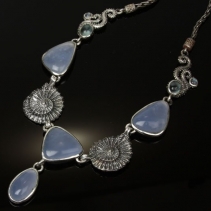 Lavender Chalcedony, Sterling Silver Necklace