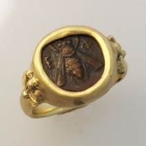 Bronze Bee, 14kt Gold Ring