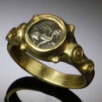Griffin, AR Diobol, 14kt Gold Ring