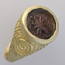 Octopus, AE Tetras, 14kt Gold Ring
