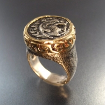 Alexander the Great, SS/14kt Ring