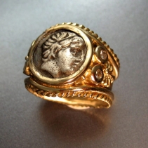 Apollo, 14kt Gold Wide Band Ring