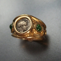 Athena, 14kt Band with Emeralds