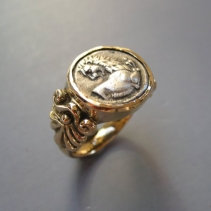 Lion Coin, 14kt Ring