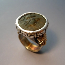 Bronze Athena, SS/14kt Ring