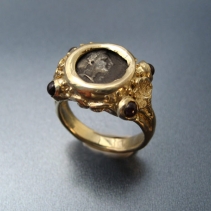 Small Ancient Coin, 14kt Ring
