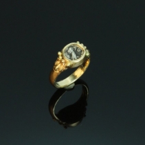 Owl Obol, 14kt Gold Ring