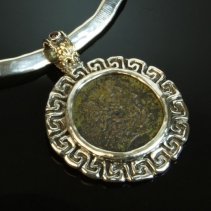 Ptolemy III in Sterling Silver and 14kt Gold Pendant