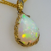 Ethiopian Opal 14kt Gold Pendant