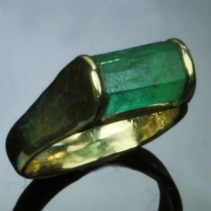 Emerald Crystal 14kt Gold Ring