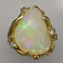 Brazilian Opal, 14kt Gold Ring