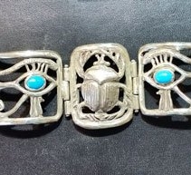 Sterling Silver Egyptian Design Bracelet