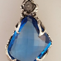 London Blue Topaz, Sterling Silver Pendant