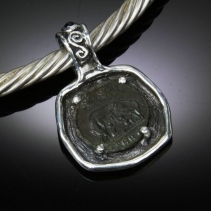 AE Roman Empire She-Wolf in Sterling Silver