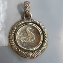 Sterling Silver Celtic Coin Replica Pendant