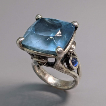 Aquamarine in Sterling Silver Ring