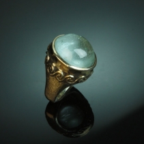 Aqua, Sterling Silver Ring