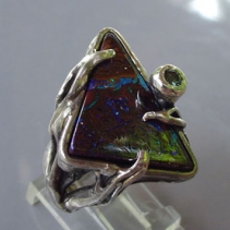 Boulder Opal, Sterling Silver Ring