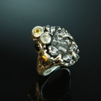 Sikhote Alin Meteorite, Sterling Silver Ring