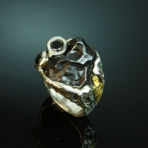 Sikhote Alin Meteorite, Sterling Silver Ring