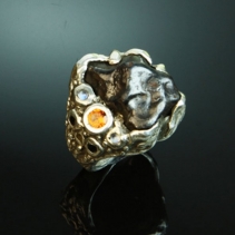 Sikhote Alin Meteorite, Sterling Silver Ring