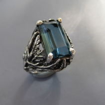 London Blue Topaz in SS Ring SOLD
