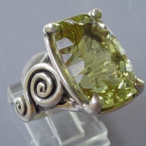 Lemon Citrine, Sterling Silver Ring