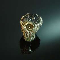 Androdite Garnet, Sterling Silver Octopus Ring, View 2